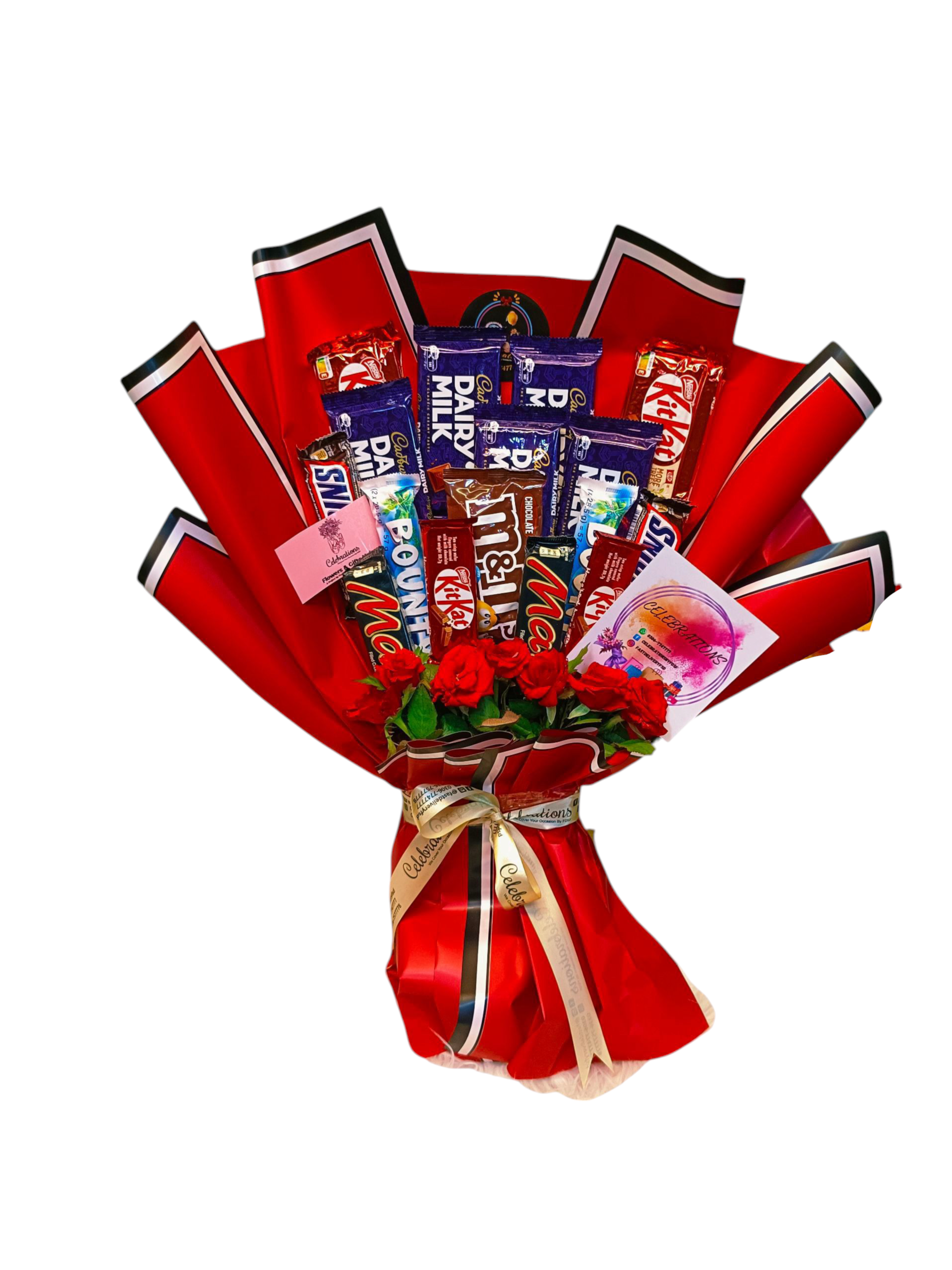 🍫 Premium Chocolate Bouquet – Red Edition