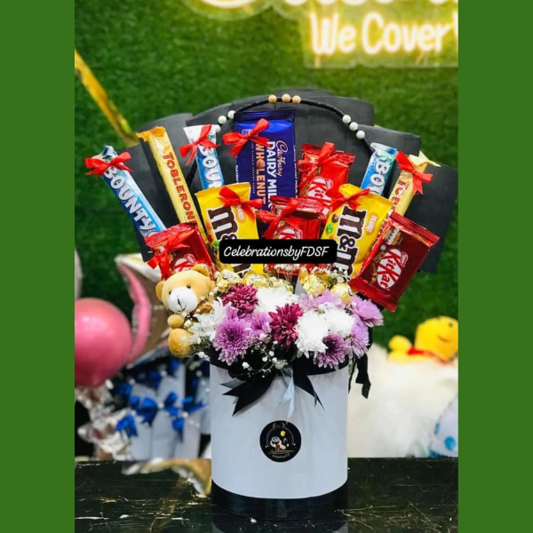 Imported Flowers & Chocolate Floral Box