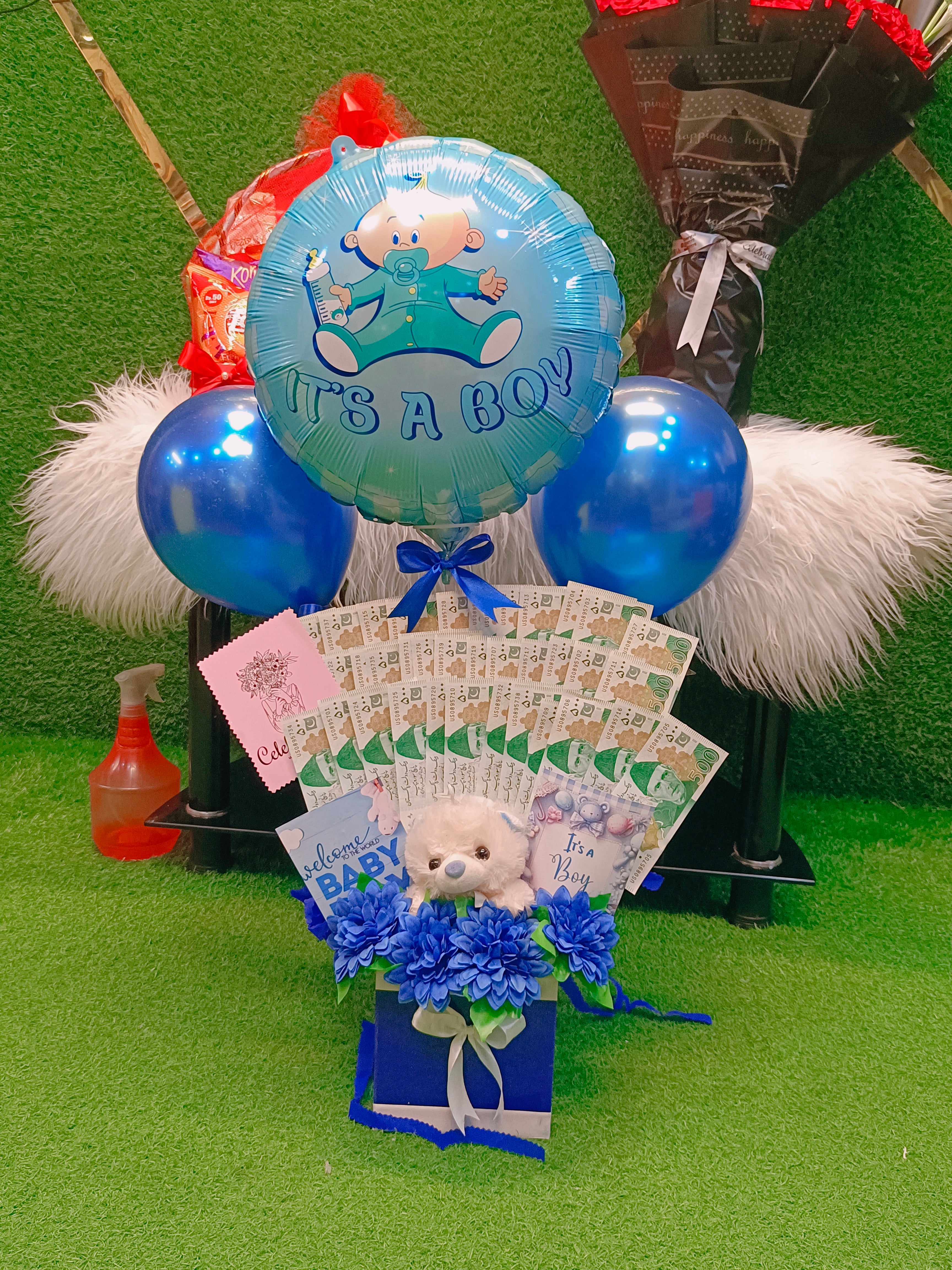 Baby Boy Gift Arrangement ✅